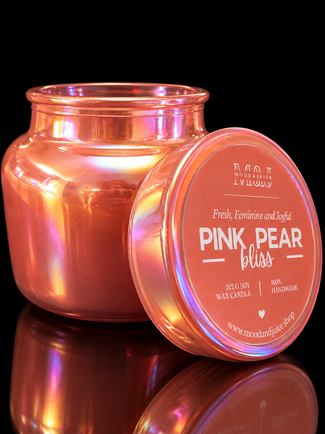 PREORDER Pink Pear Bliss 11.5 oz. filled soy wax candle