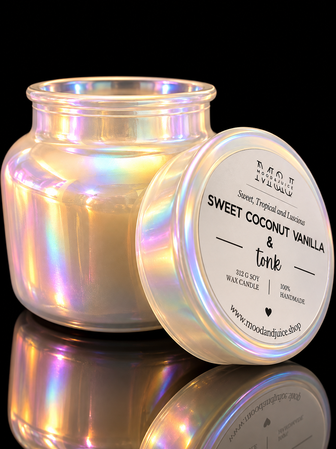 PREORDER Sweet Coconut Vanilla & Tonk 11.5 oz. filled soy wax candle